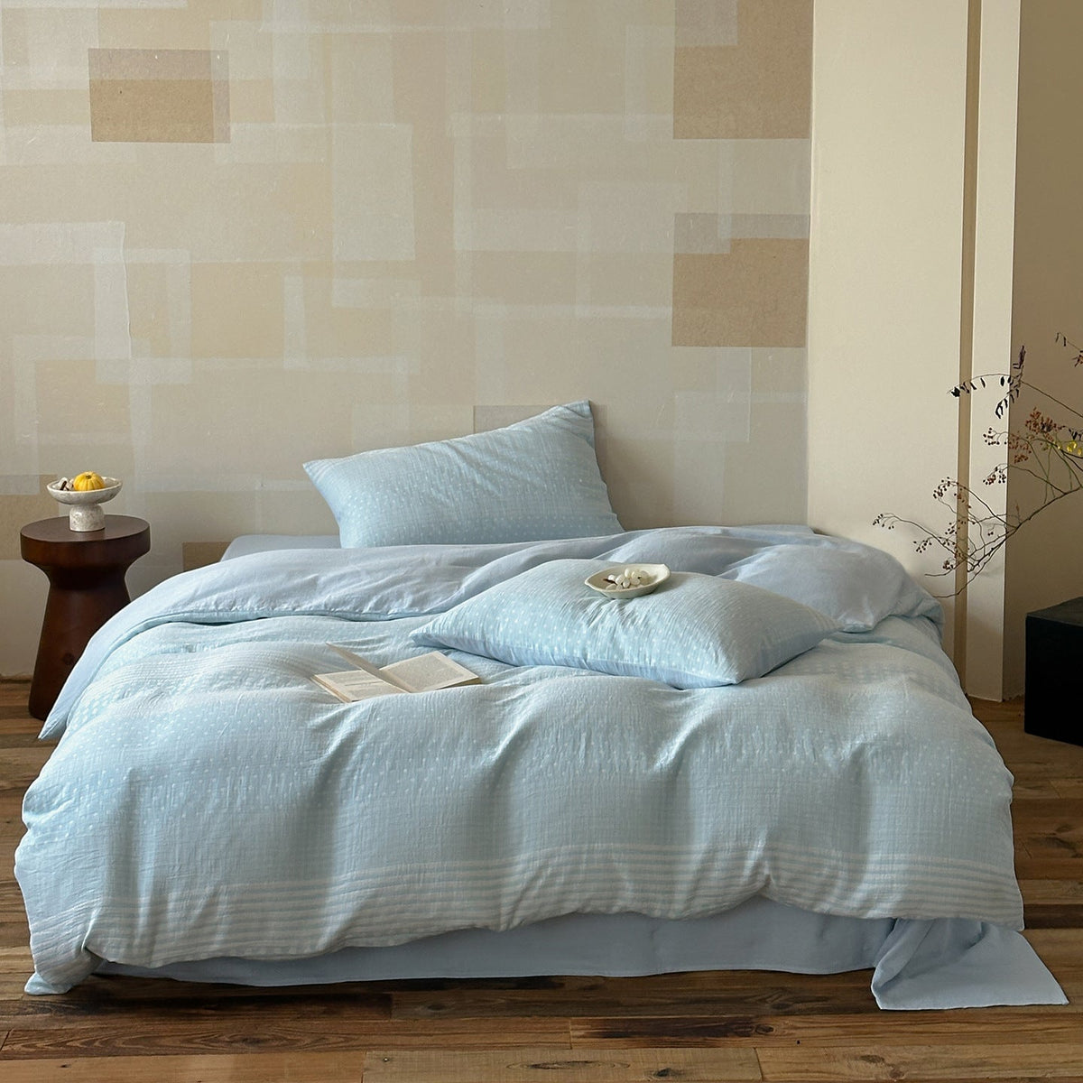 Bedding set made of double-layer cotton gauze with light duvet and pillowcase — product view 7