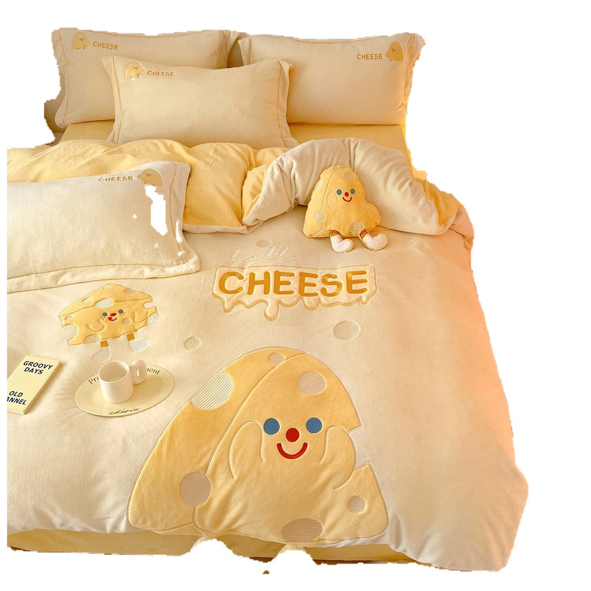 Children's bedding set with appliquéd ballerina bunny, soft microfiber and decorative pillow — product view 5