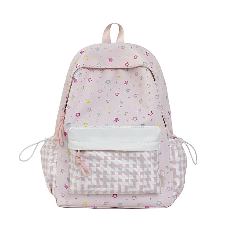 Cute Star-Patterned Casual Daypack LoungeYard — product view 5