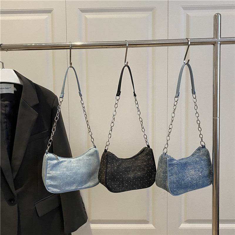Stylish Chain-Handled Hobo Bag LoungeYard — product view 4