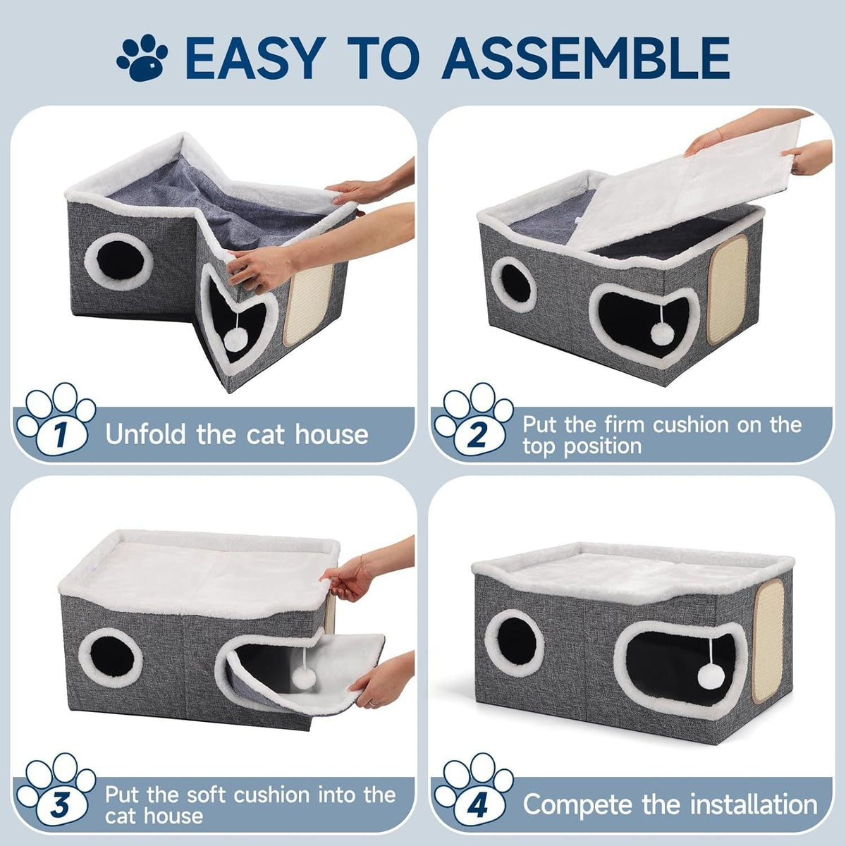 Plush Cat Hideaway Bowlift — product view 4