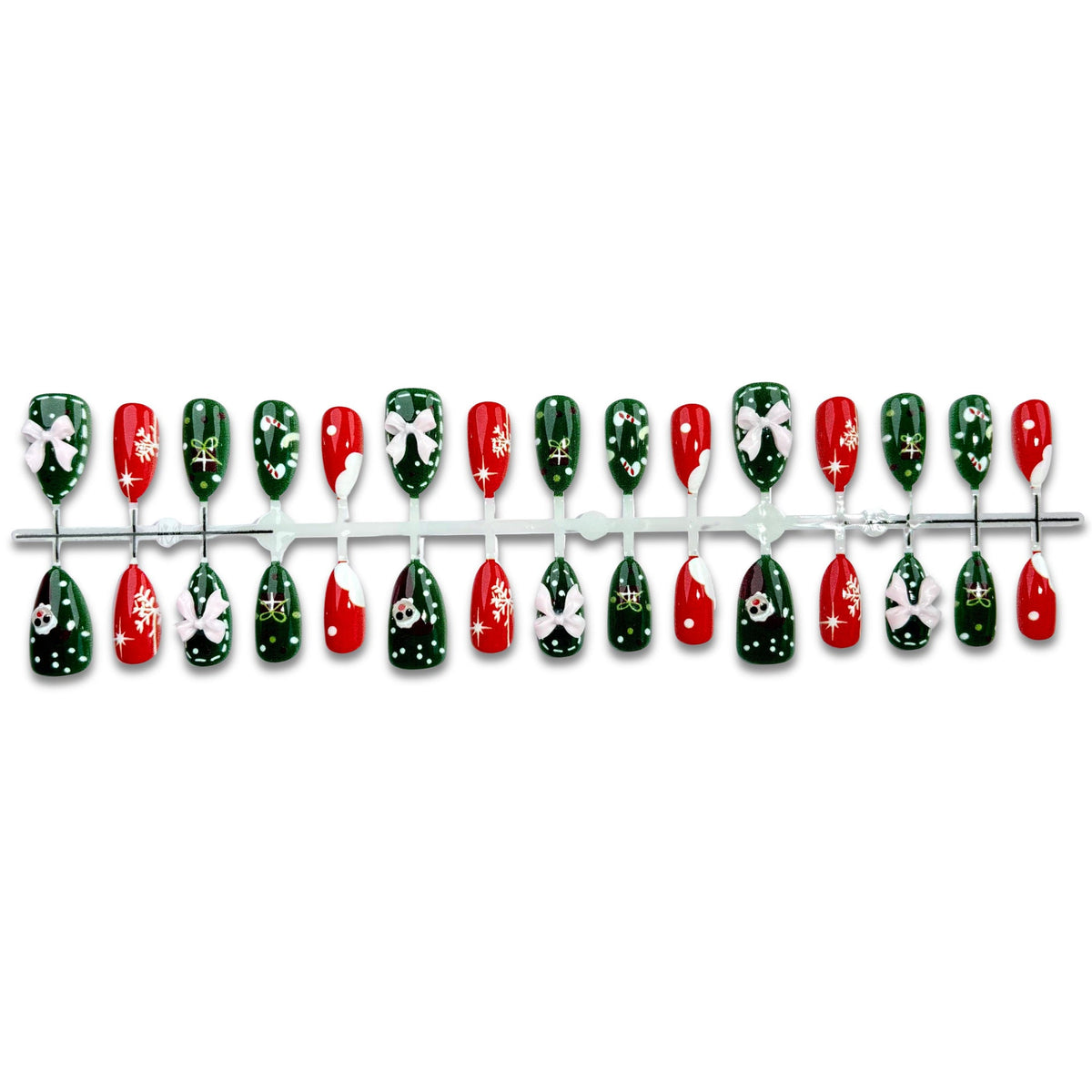Decorative Press-On Nail Art Set with Christmas Theme — product view 3