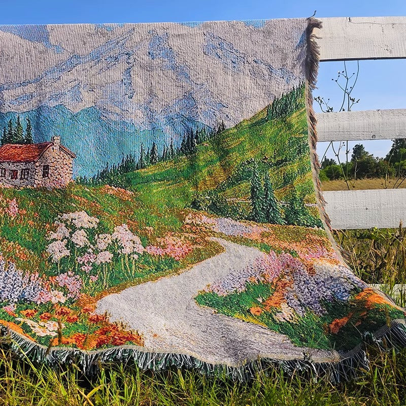 Artistic Patterned Throw Blanket — product view 2