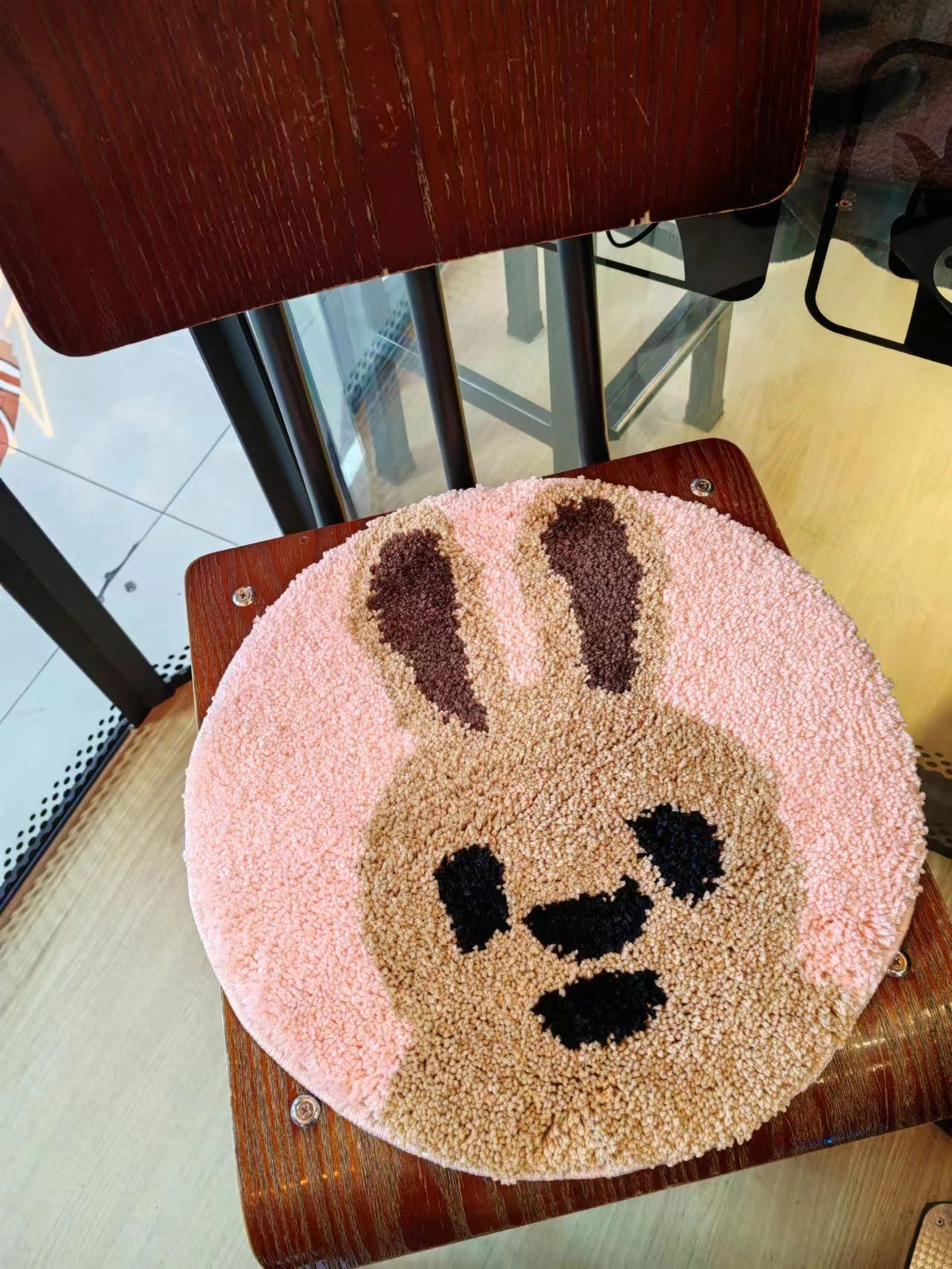 Panda-Themed Plush Floor Mat Bowlift — product view 7