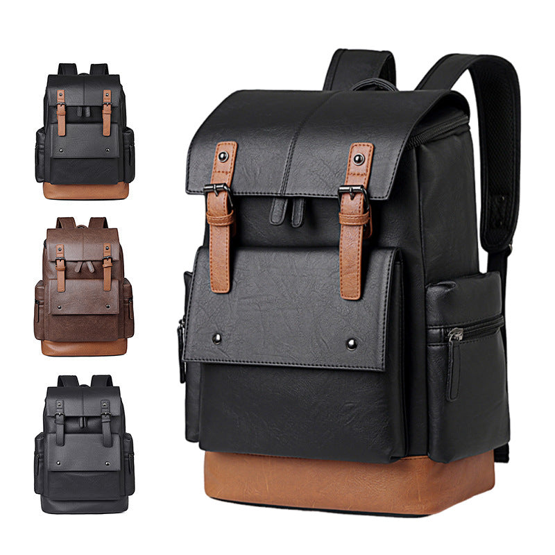 Elegant Backpack Made of Durable Synthetic Leather LoungeYard — product view 1