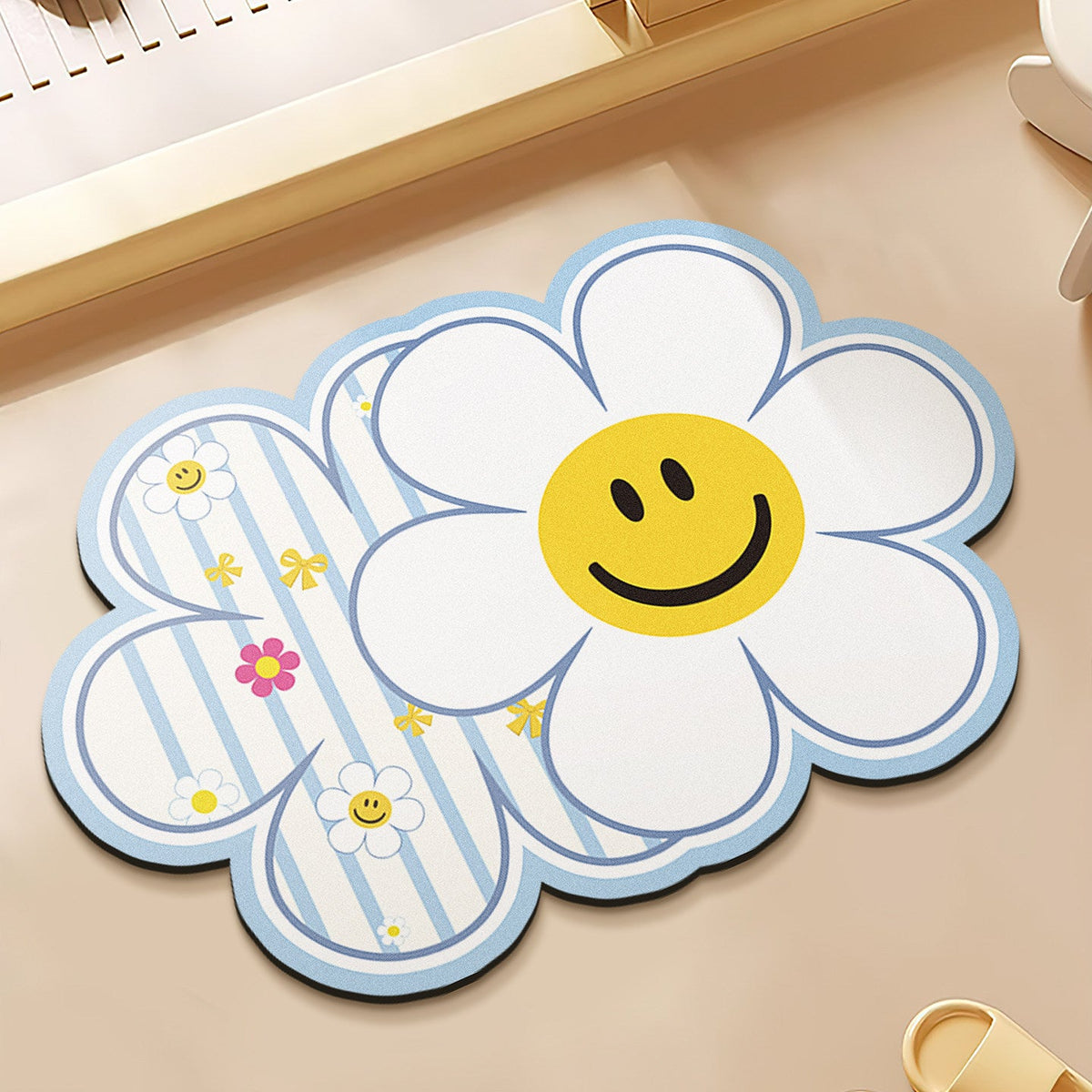 Charming Floral Themed Bath Mat — product view 3