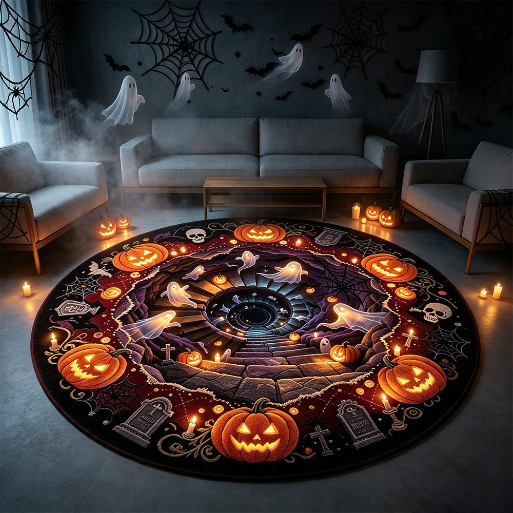 Halloween-Themed Round Area Rug Bowlift — product view 5