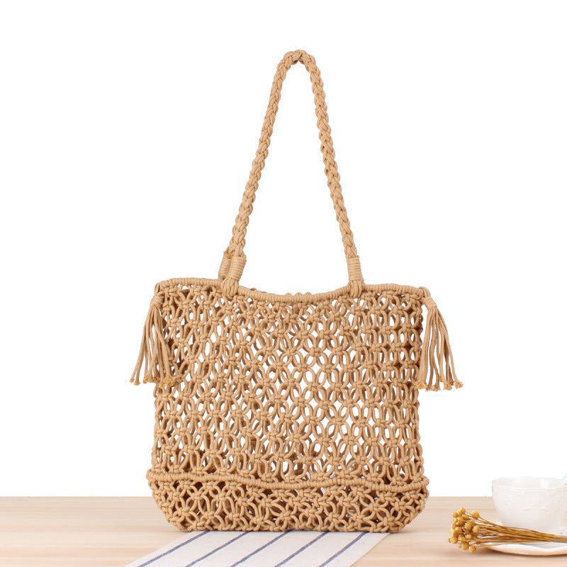 Elegant Handcrafted Macramé Diaper Bag LoungeYard — product view 3