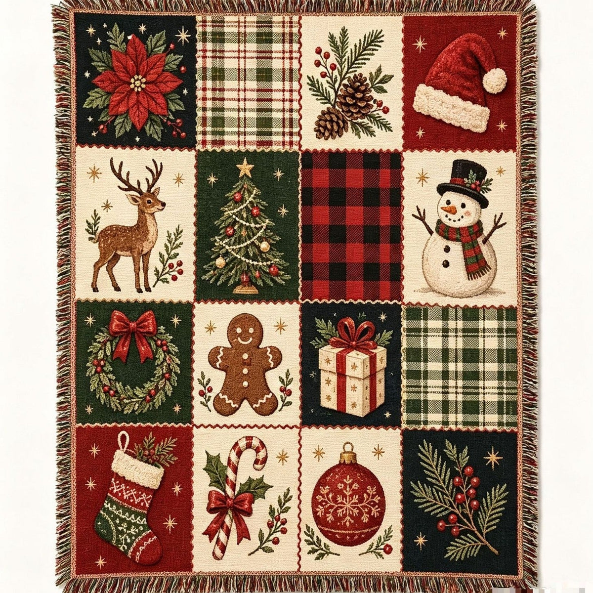 Cozy Holiday-Themed Throw Blanket — product view 5