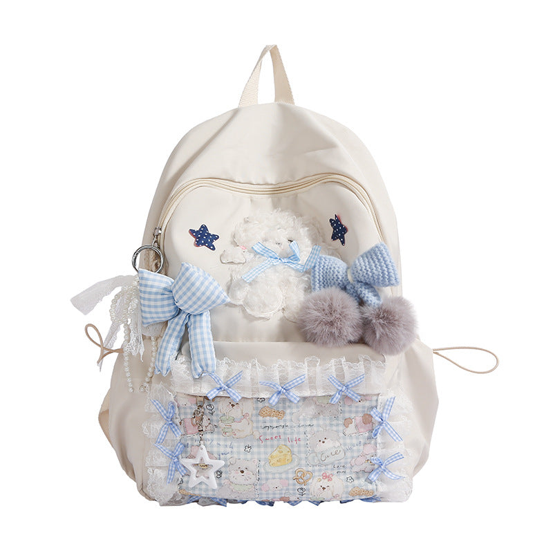 Cute Decorative Plush Backpack LoungeYard — product view 6