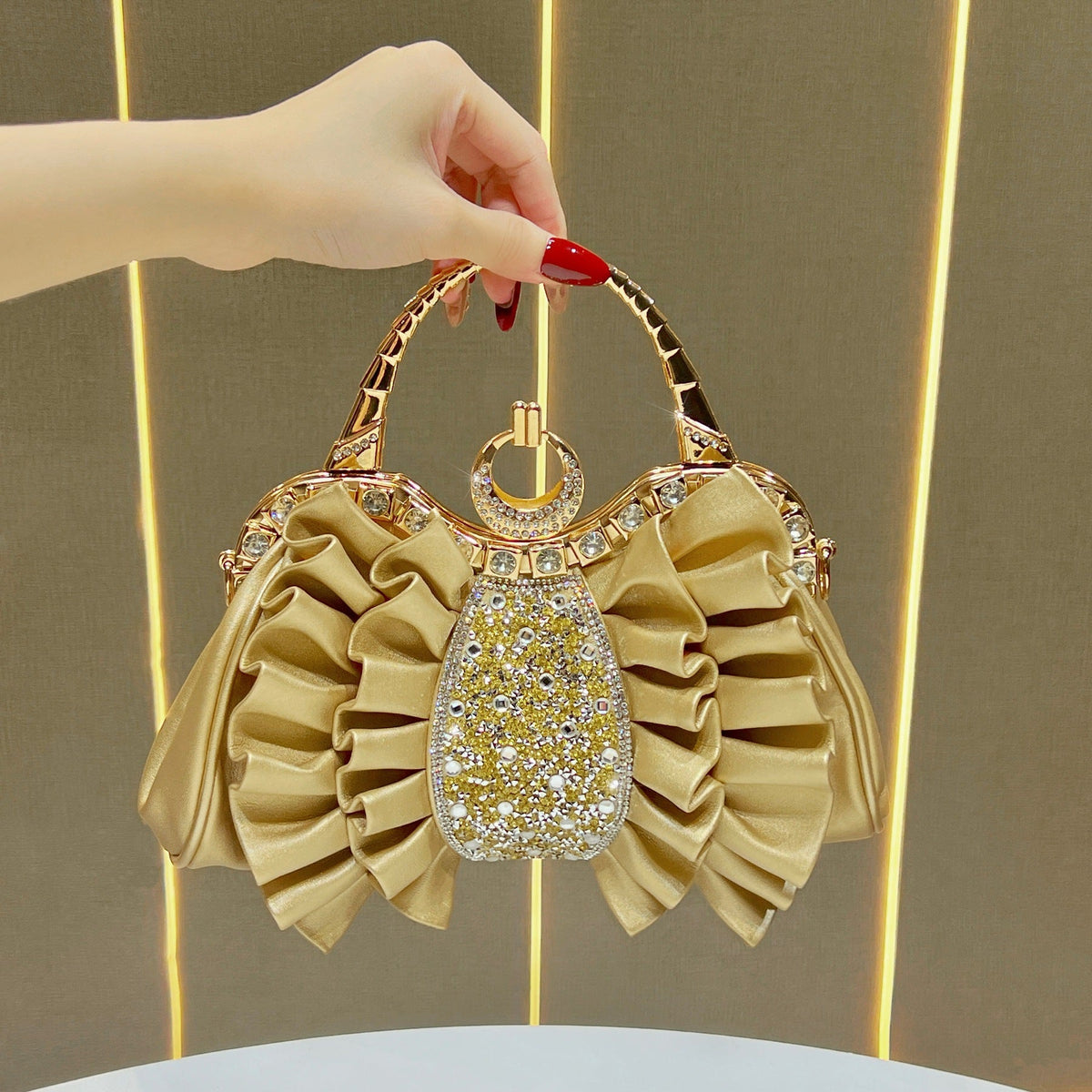 Ruffled Evening Handbag — product view 2