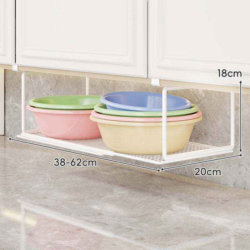 Telescoping Under-Cabinet Hanging Shelf with Non-Slip Mesh Tray — product view 6