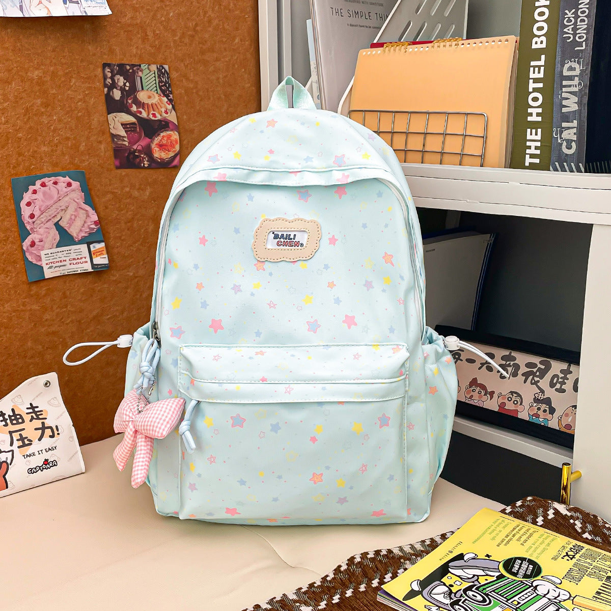 Playful Star Patterned Backpack — product view 3
