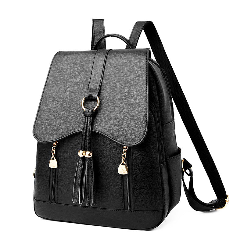 Elegant Faux Leather Backpack — product view 1