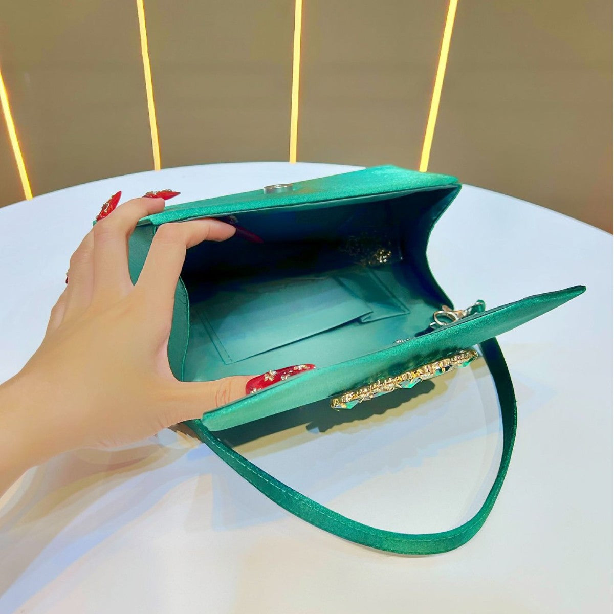 Elegant Rhinestone-Studded Evening Handbag — product view 3