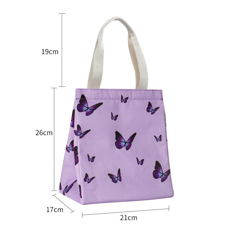 Insulated Butterfly Print Lunch Tote — product view 4