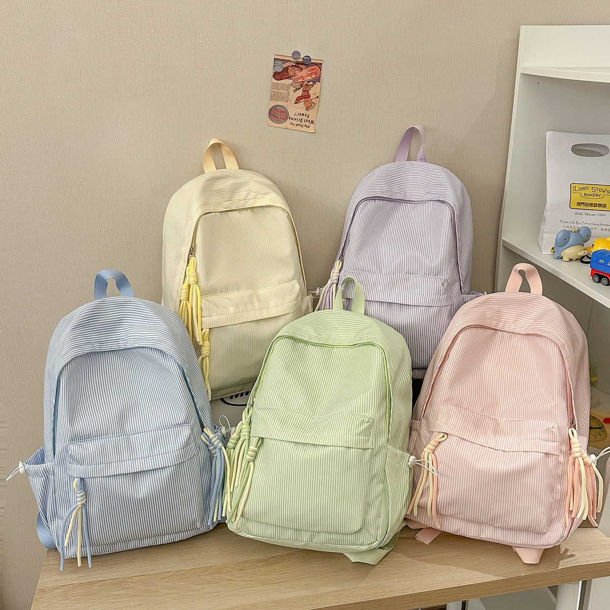 Lightweight Striped Backpack LoungeYard — product view 4