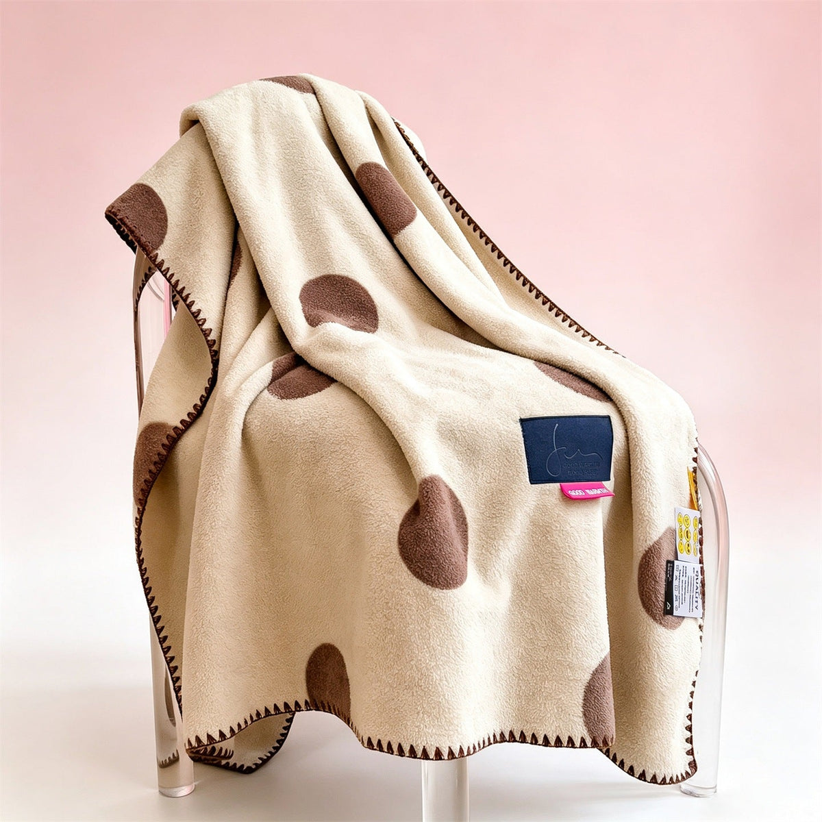 Polka Dot Fleece Throw Blanket — product view 7