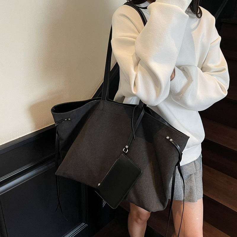 Spacious Canvas Tote Bag LoungeYard — product view 5