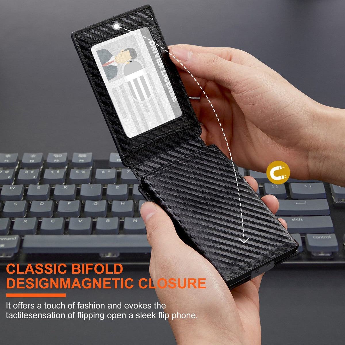 Carbon Fiber RFID-Blocking Cardholder LoungeYard — product view 4