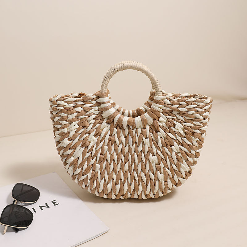 Braided basket bag with unique design LoungeYard — product view 6