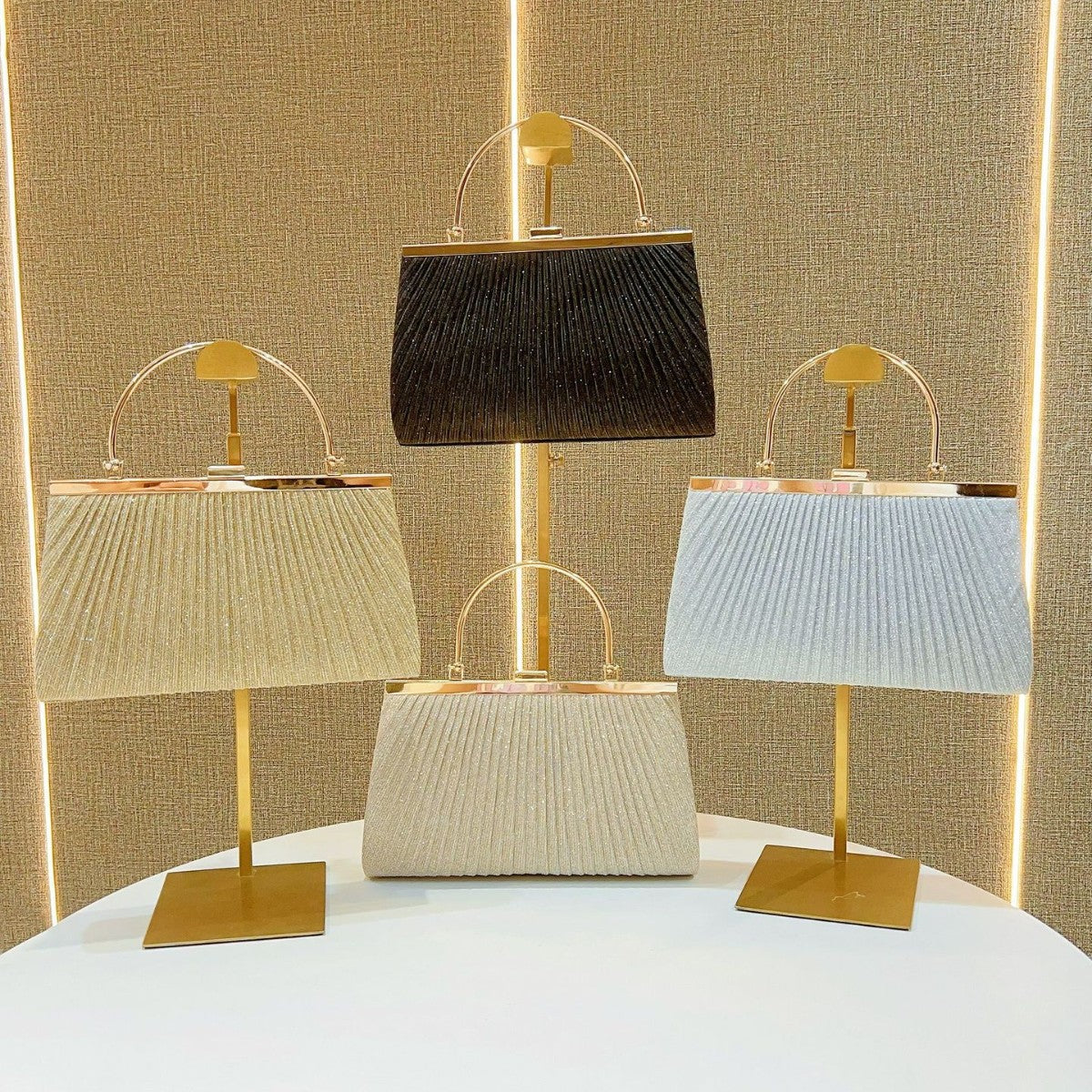 Pleated Evening Handbag — product view 4