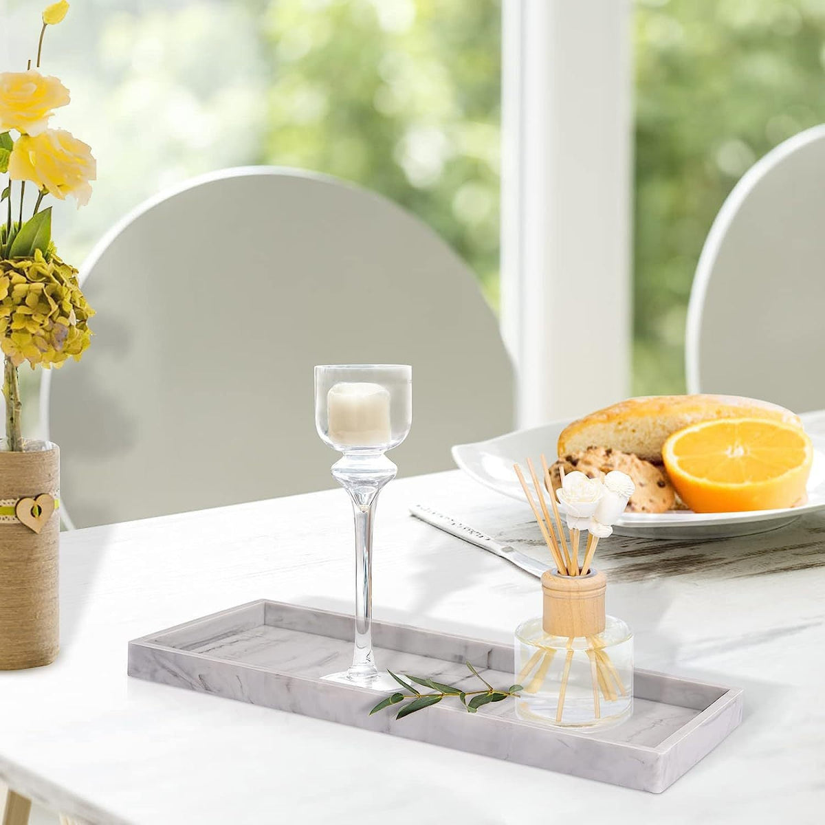 Rectangular Non-Slip Silicone Bathroom Tray Organizer LoungeYard — product view 4