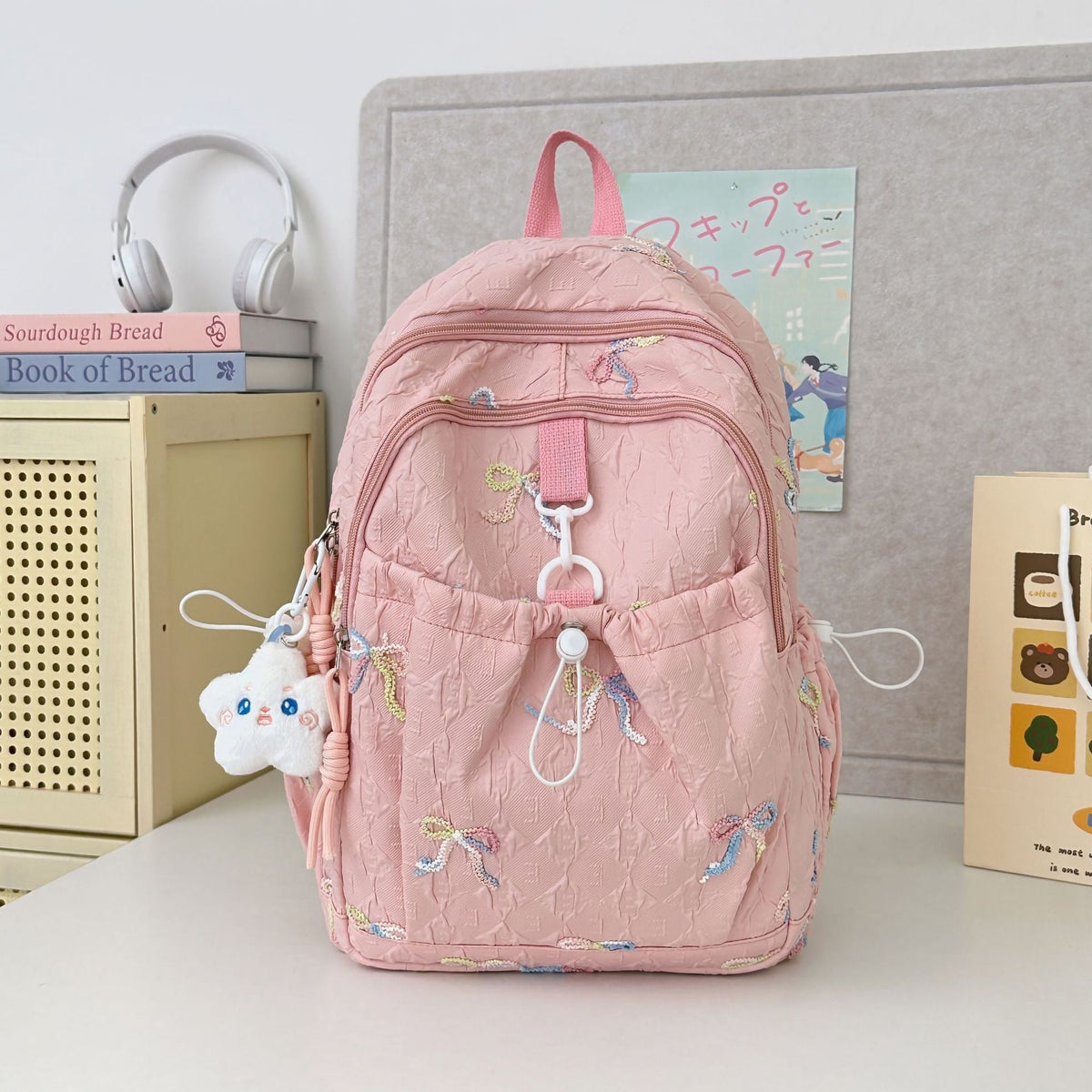 Playful Embroidered Backpack — product view 1