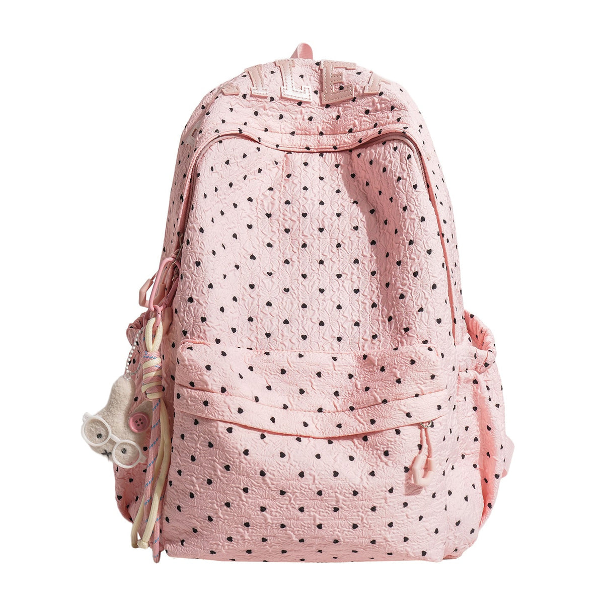 Cute Heart-Patterned Casual Backpack LoungeYard — product view 5