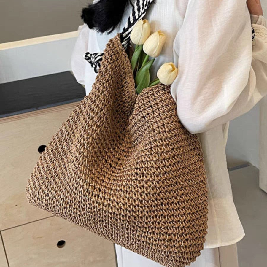 Straw Shopper Bag with Modern Design LoungeYard — product view 2