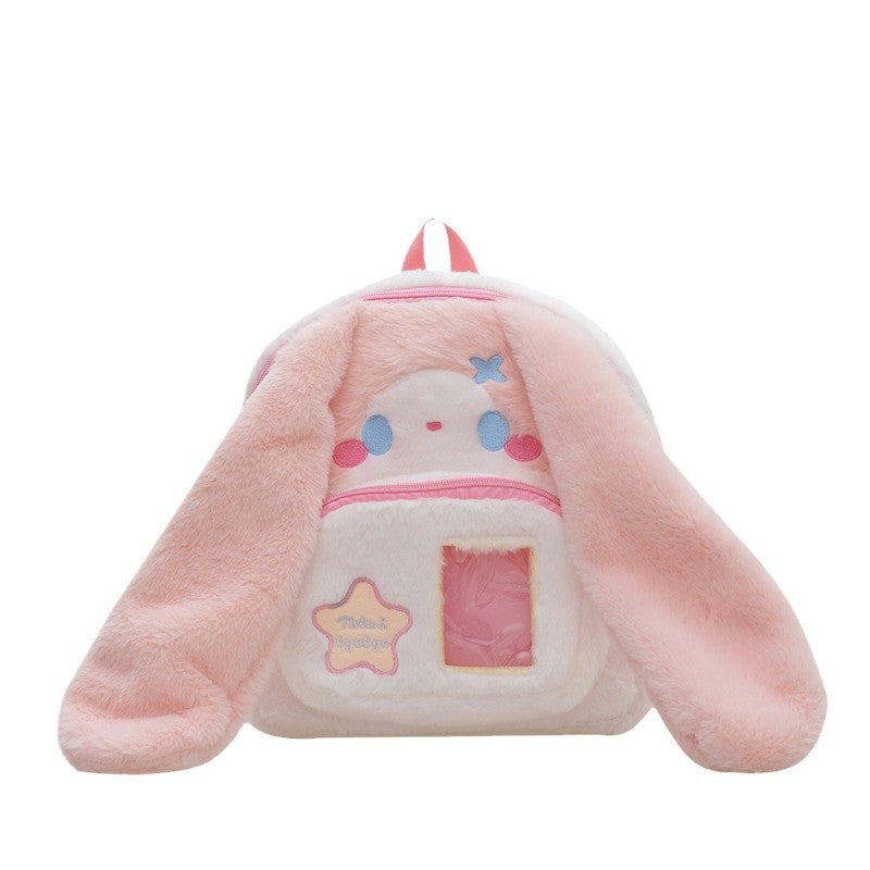Plush Backpack in Cute Bunny Design LoungeYard — product view 5
