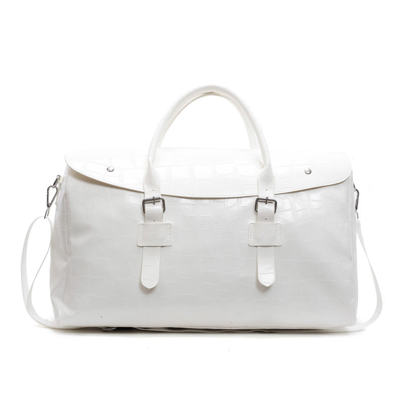 Crocodile Texture Luxury Travel Duffle Bag LoungeYard — product view 5