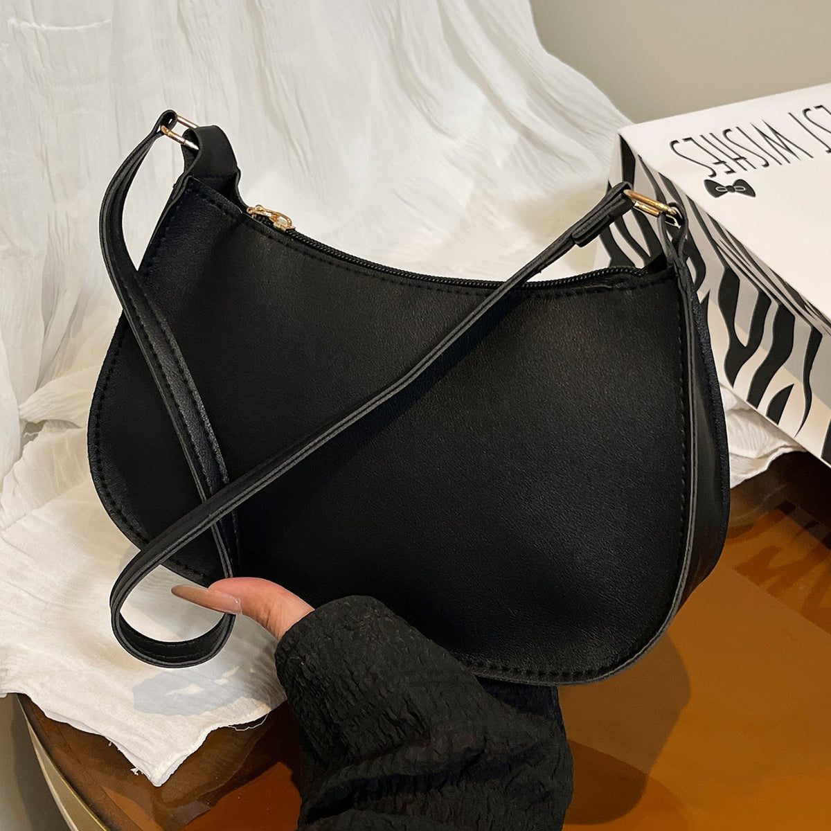 Faux Leather Crossbody Bag — product view 4