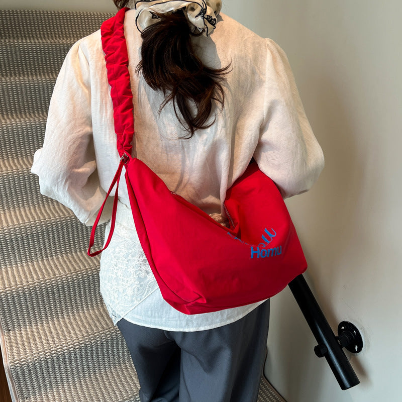 Modern Ruffled Canvas Tote Bag LoungeYard — product view 3