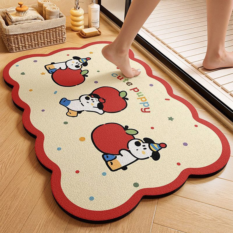 Playful Cloud-Shaped Puppy Bath Mat LoungeYard — product view 1
