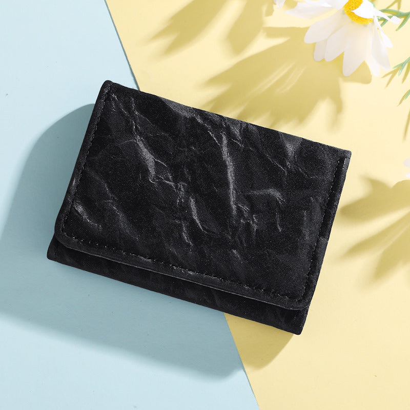 Textured Leather Flap Wallet — product view 1