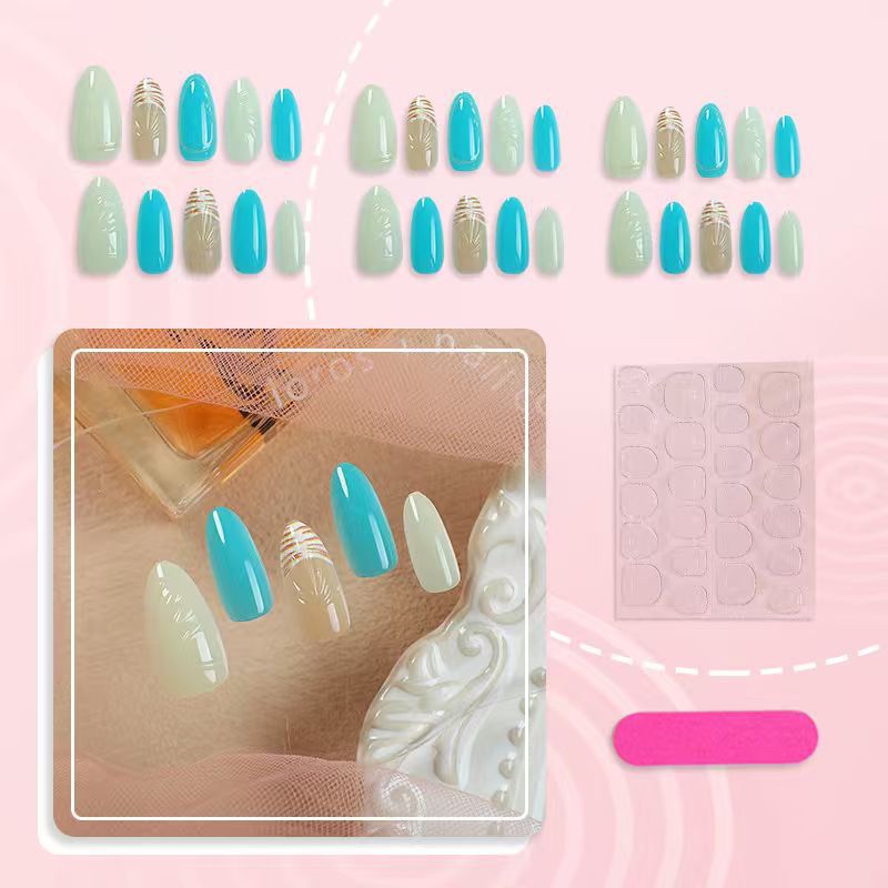 Creative Ocean-Themed Press-On Nail Set — product view 3