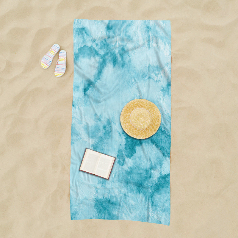 generously cut beach towel with TIE-DYE pattern LoungeYard — product view 6