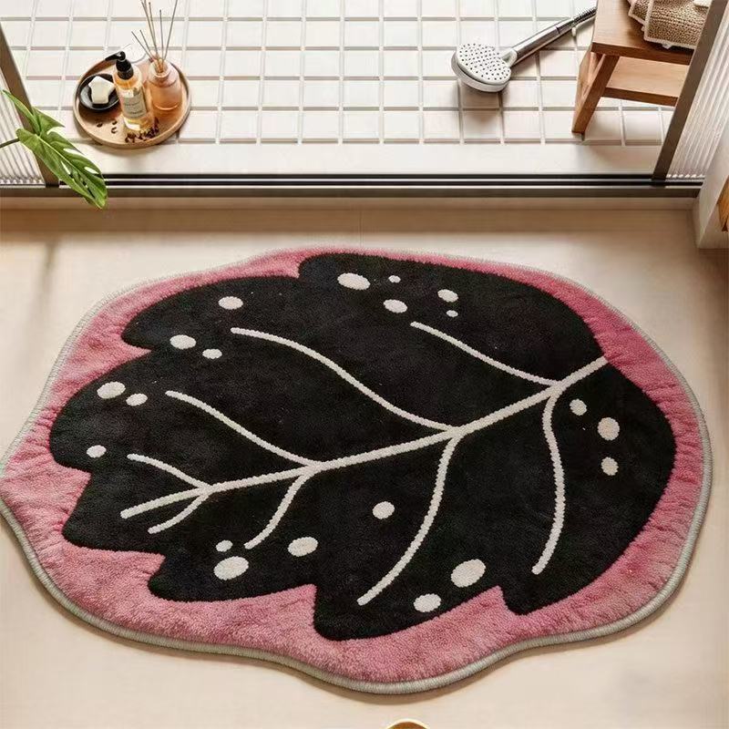 Leaf-Shaped Plush Memory Foam Bath Mat — product view 6
