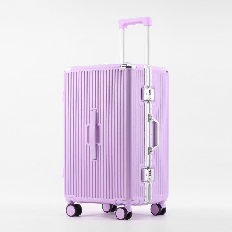 Unisex Stylish High-Impact Ribbed Hardshell Suitcase LoungeYard — product view 4