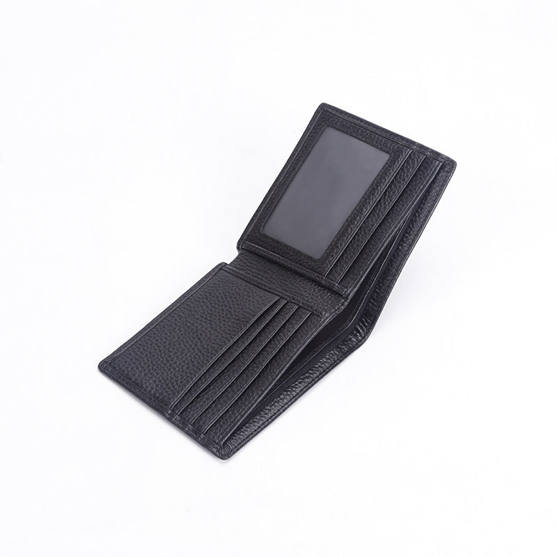 Textured Leather Bi-fold Wallet LoungeYard — product view 2