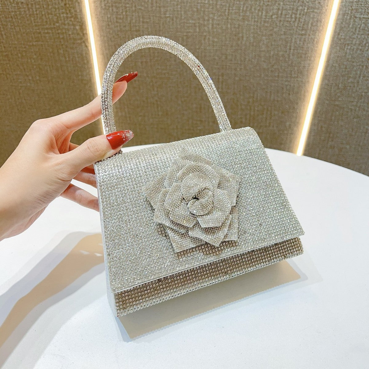 Decorative Satin Evening Handbag — product view 1