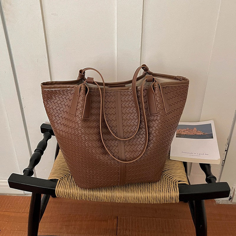Textured Woven Tote Bag — product view 7