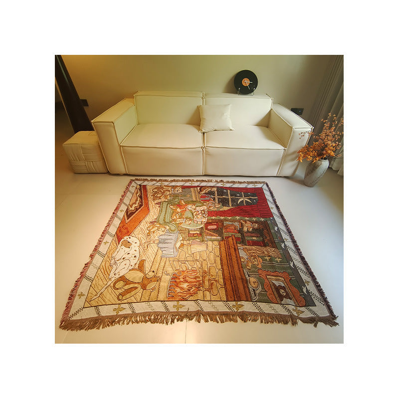 Cozy Animal-Themed Woven Throw Blanket — product view 5