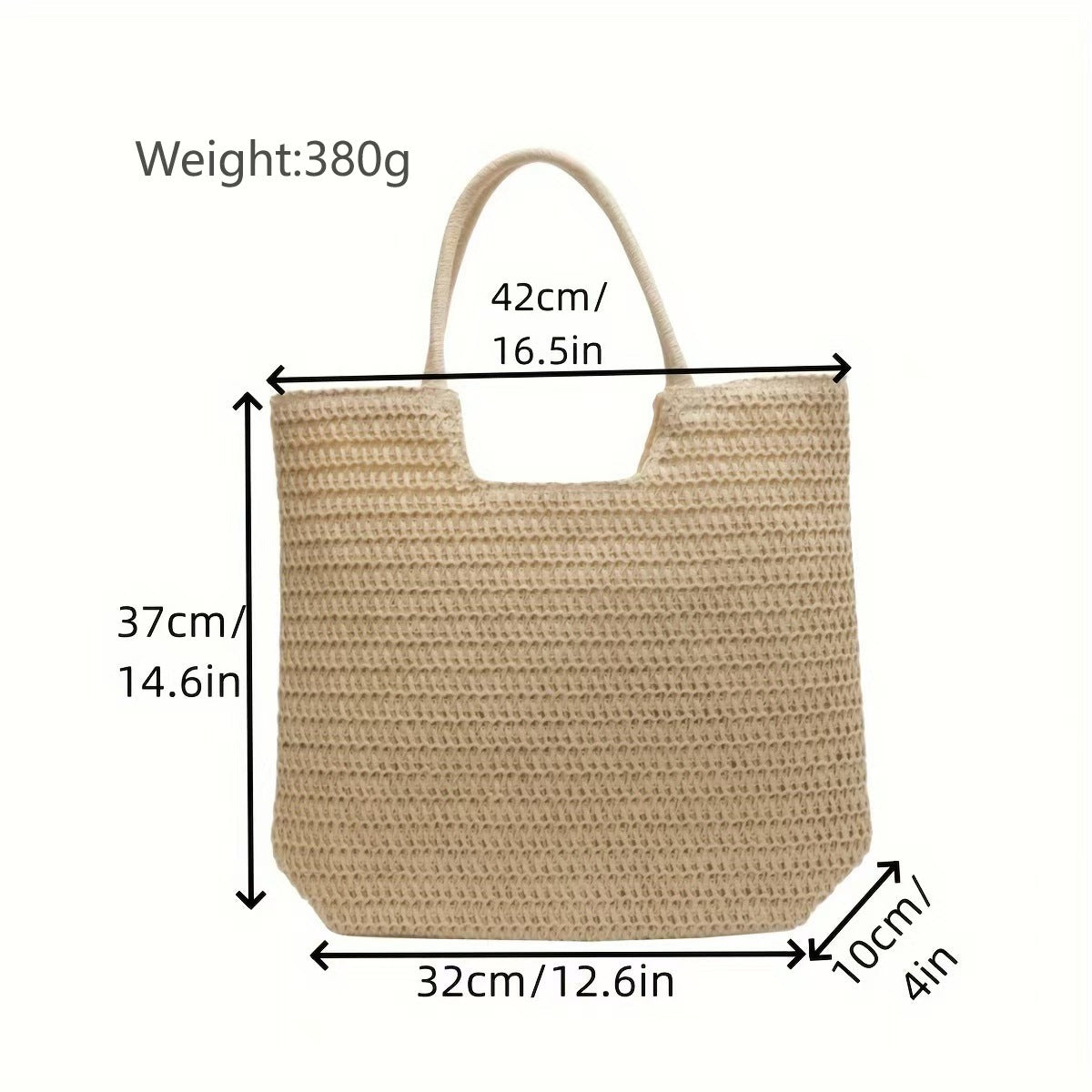 Handwoven tote bag with structured weaving LoungeYard — product view 4