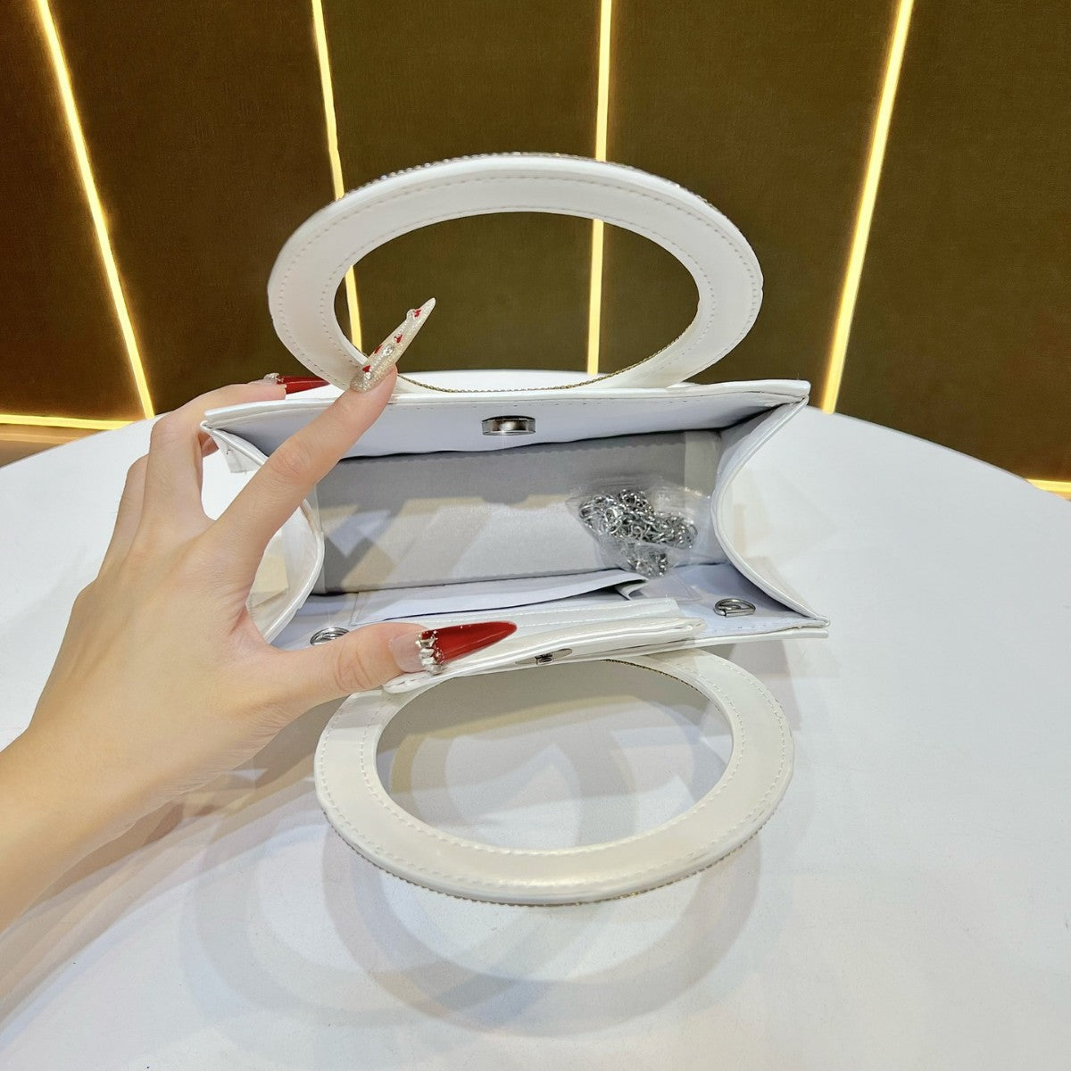 Elegant Ring-Handled Evening Handbag — product view 3