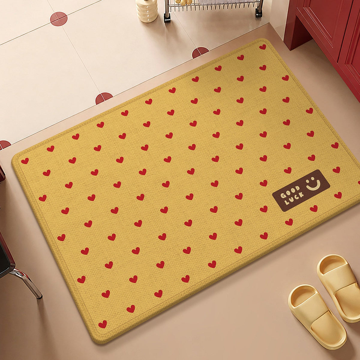 Fun Dot-Patterned Non-Slip Bathroom Mat LoungeYard — product view 7
