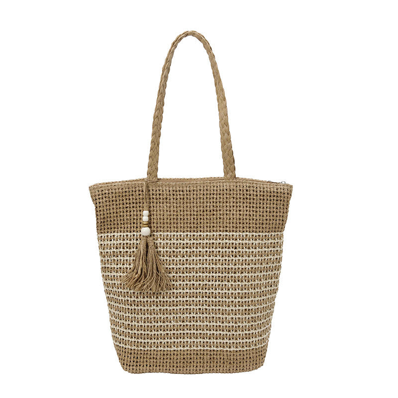 Elegant Woven Beach Bag LoungeYard — product view 6
