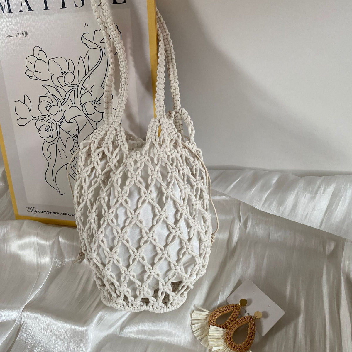 Macrame Shopping Bag LoungeYard — product view 2