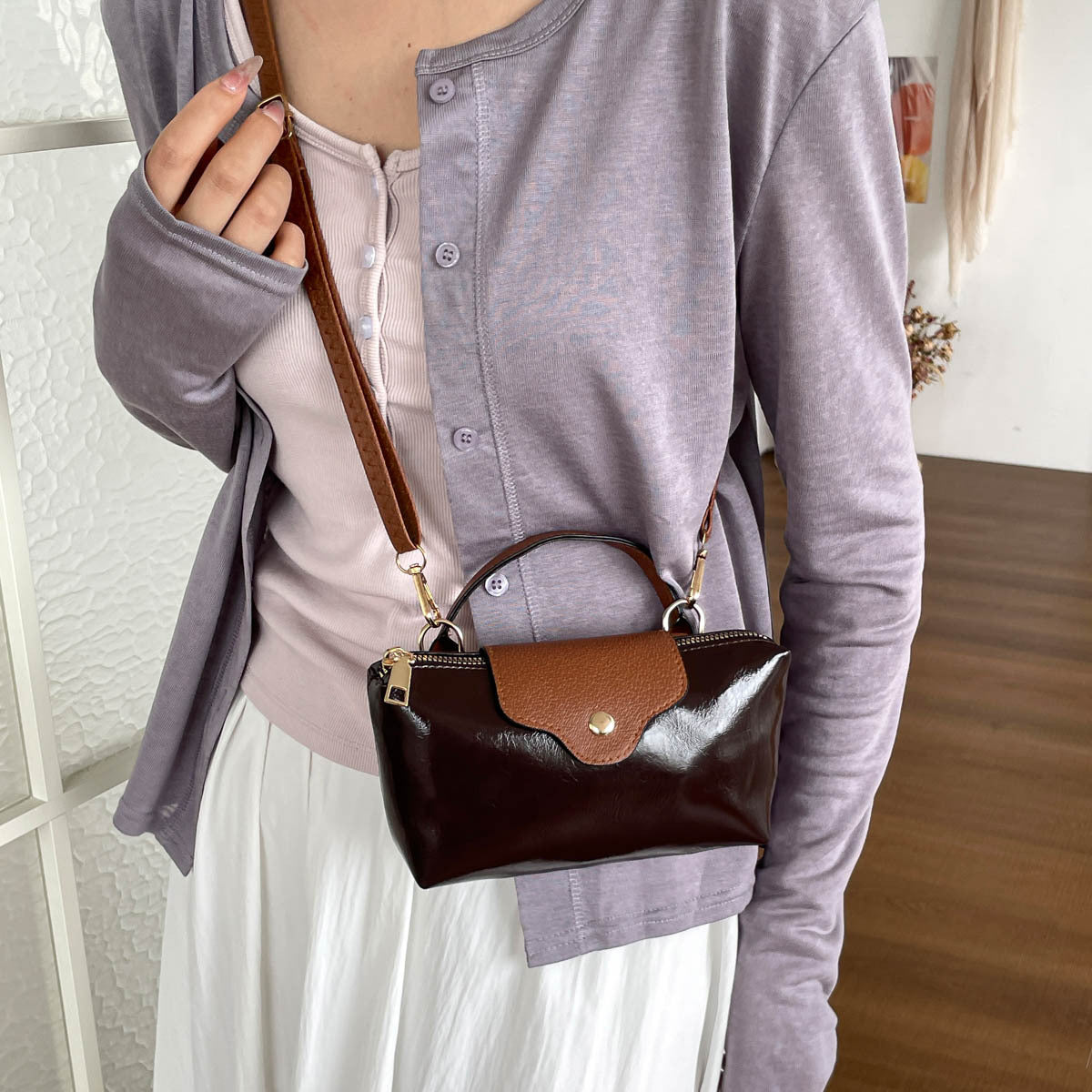 Chic Leather Crossbody Bag — product view 1
